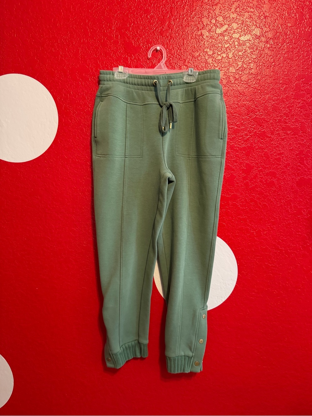 Anthropologie Sage Green Straight-Leg Jogger Pants